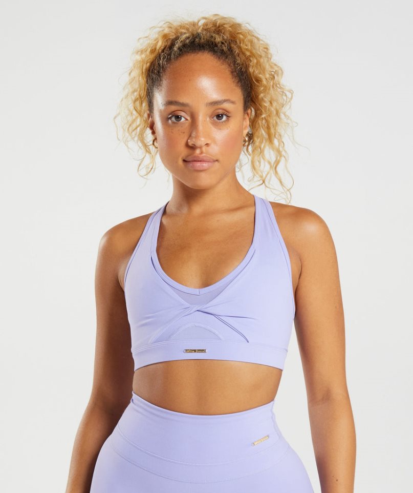 Women's Gymshark Whitney Mesh Sports Bra Purple | CA 65ND03